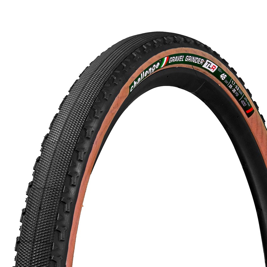 Challenge, Gravel Grinder TLR, Tire, 700x33C, Folding, Tubeless Ready, Vulcanized, Nylon, Black