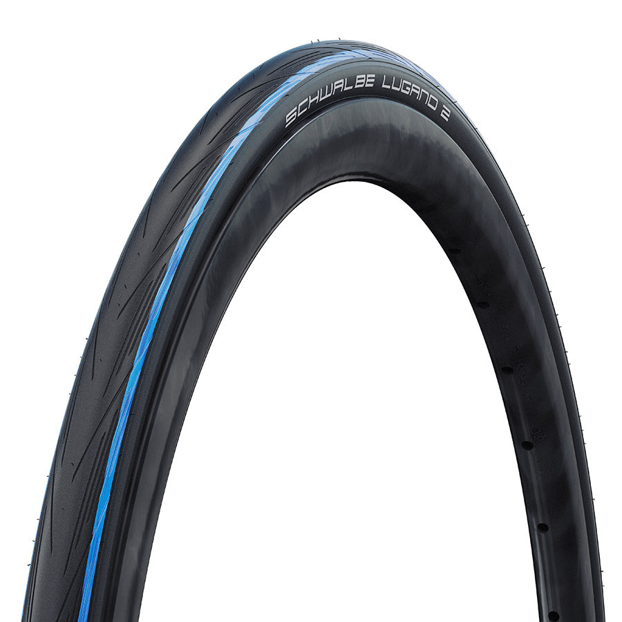 Schwalbe, Lugano II, Road Tire, 700x25C, Folding, Clincher, SiC, K-Guard, 50TPI, Red