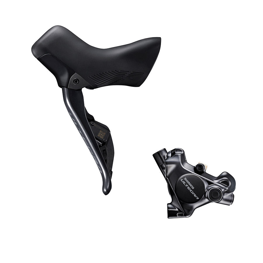 Shimano, Ultegra Di2 ST-R8170 / BR-R8170, Road Hydraulic Disc Brake, Front, Flat mount, 160mm, Black, IR8170DLF6SC100F