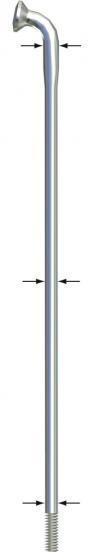 Sapim Strong Spoke, 13/14g, 310mm, Direct Pull, Black /each (Can be cut)
