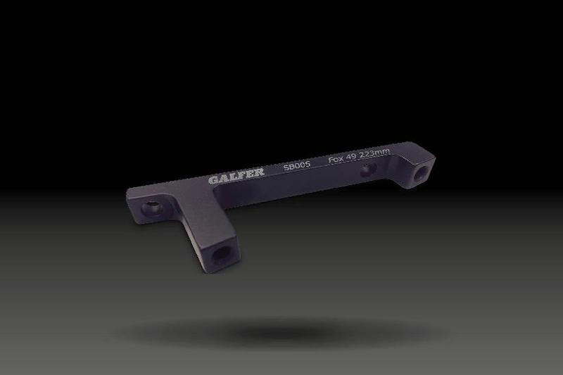 Galfer Disc Brake Adapter, Post Mount, +20mm Spacing, For Fox 40 / 49 only, Black