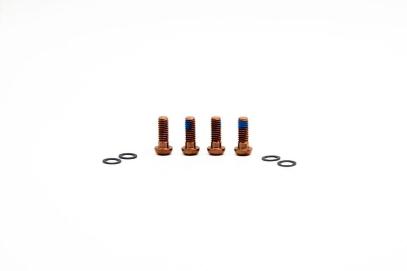 Oak Components Titanium Screw Set, M6 x 16mm, 4 pieces, Copper (For Brake Adapter)