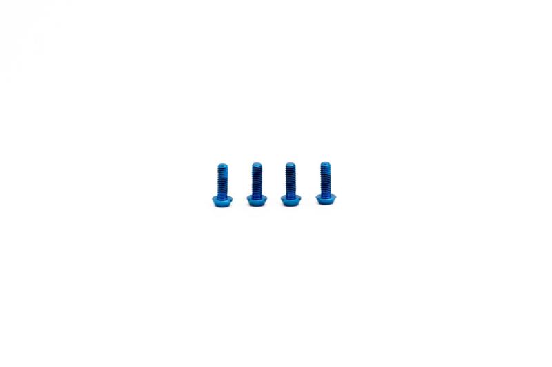 Oak Components Titanium Screw Set, M3 x 9mm, 4 pieces, Blue (for SRAM Lever Bearing and Hope Cover)