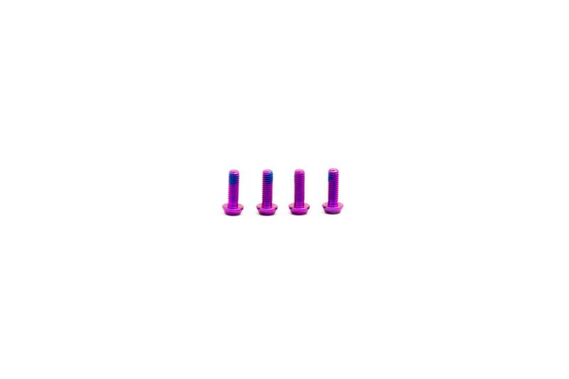Oak Components Titanium Screw Set, M3 x 9mm, 4 pieces, Purple (for SRAM Lever Bearing and Hope Cover)