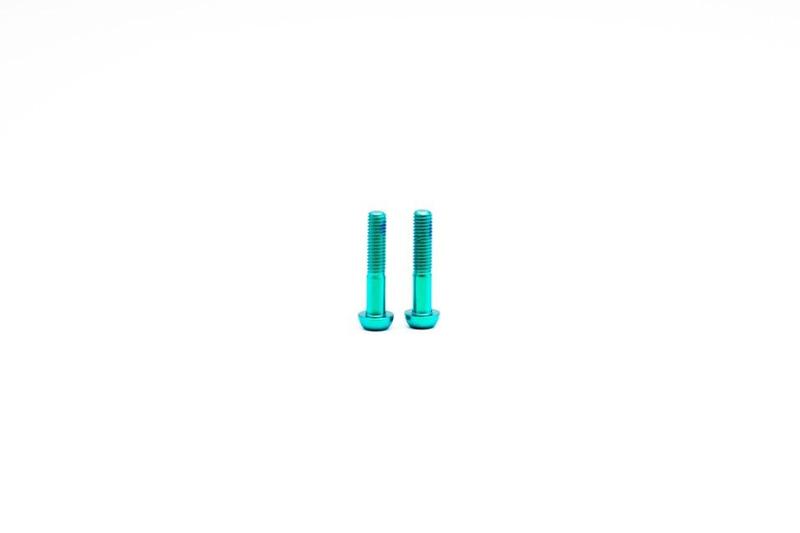 Oak Components Titanium Screw Set, M5 x 25mm, 2 pieces, Green (for SRAM Handlebar Clamp)