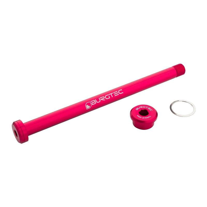 Burgtec Rear Axle, 173mm, Rocky Mountain, Toxic Barbie Pink