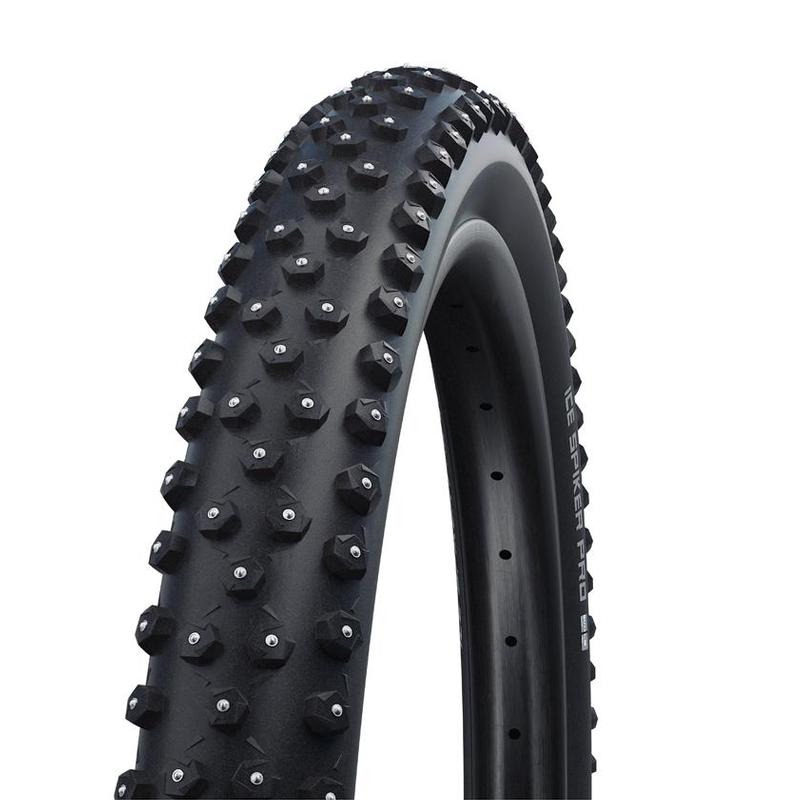 Schwalbe Ice Spiker Pro Tire, 27.5 x 2.60 (65-584), Winter Compound (344 alloy studs), Tubeless Easy, Folding