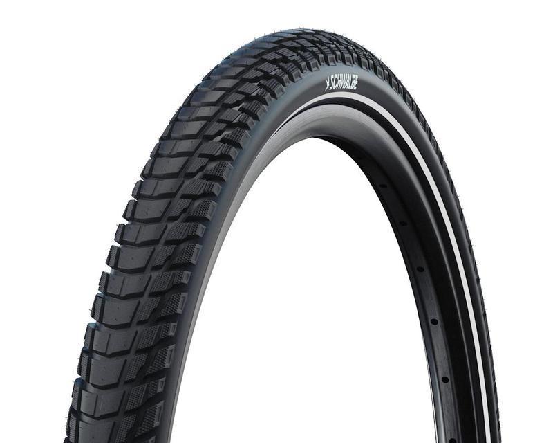Schwalbe Marathon Plus Tour Tire, 29 x 2.00 (50-622), Black w/Reflective Strip, SmartGuard, Addix Green, Wire