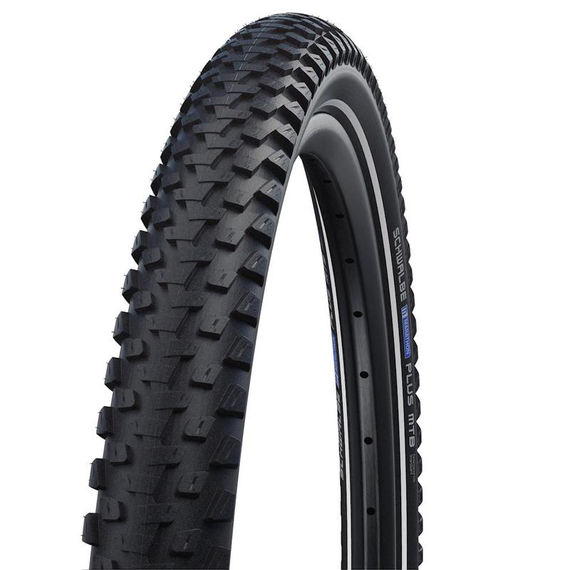 Schwalbe Marathon Plus MTB Tire, 27.5 x 2.25 (57-584), Black w/Reflective Strip, SmartGuard, Addix, Wire