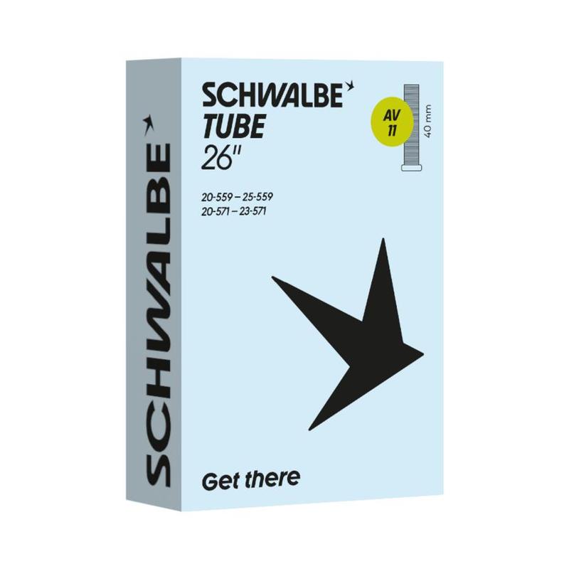Schwalbe Wheelchair Tube AV 11, 26 x 3/4 - 1.0" (559/571), 40mm Schrader Valve /each