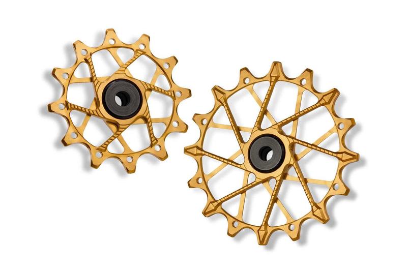 Garbaruk Derailleur Pulleys, 14/16T, SRAM Eagle Transmission, 12 Speed, Gold