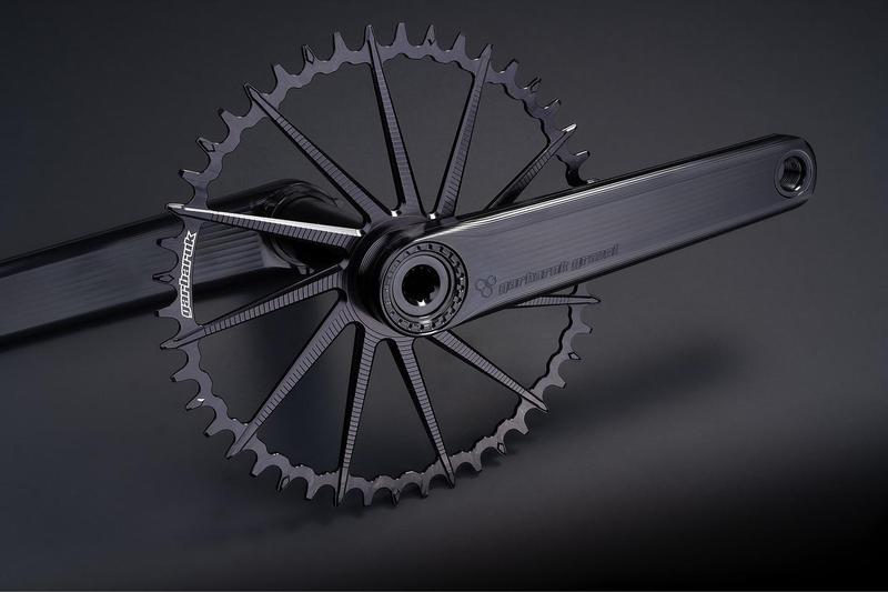 Garbaruk Road / Gravel Crankset, Black Arms / Red Lockring, 30mm Spindle, 175mm Length
