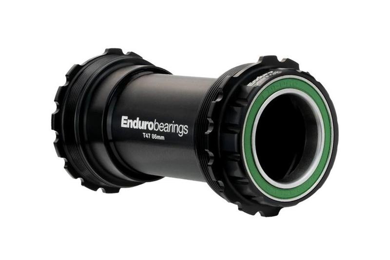 Enduro T47A Threaded Bottom Bracket, 86mm Shell, Stainless Steel Angular Contact, 30mm Spindle, Black
