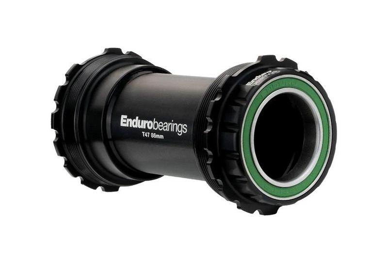Enduro Bottom Bracket, Threaded T47A External, 30mm BB386 Spindle, Stainless Steel Radial Bearings, Black