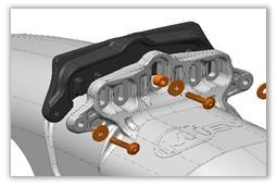 Mudhugger Rock Shox Zeb/Domain Fork Adaptor Kit - for EVO Bolt-On Fenders