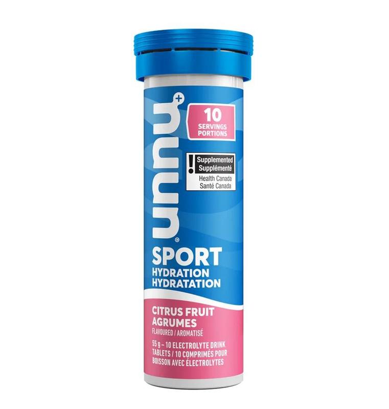 Nuun Sport Hydration Tablets, Citrus Fruit, Box of 8 Tubes (10 tablets per tube)