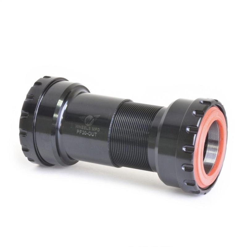 Wheels Manufacturing Bottom Bracket, PF30 to 28.99mm SRAM DUB, ABEC-3, Outboard Bottom Bracket, Angular Contact, Black