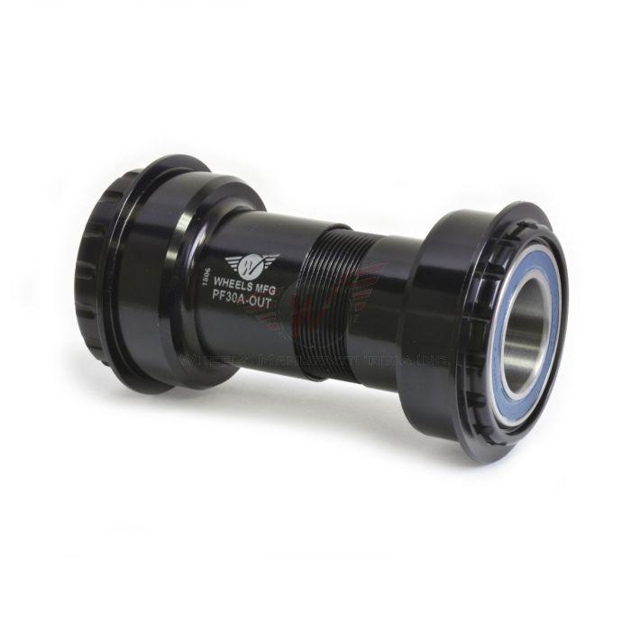 Wheels Manufacturing Bottom Bracket, PF30A (Cannondale) to Outboard for 24/22mm (SRAM) Cranks, Black