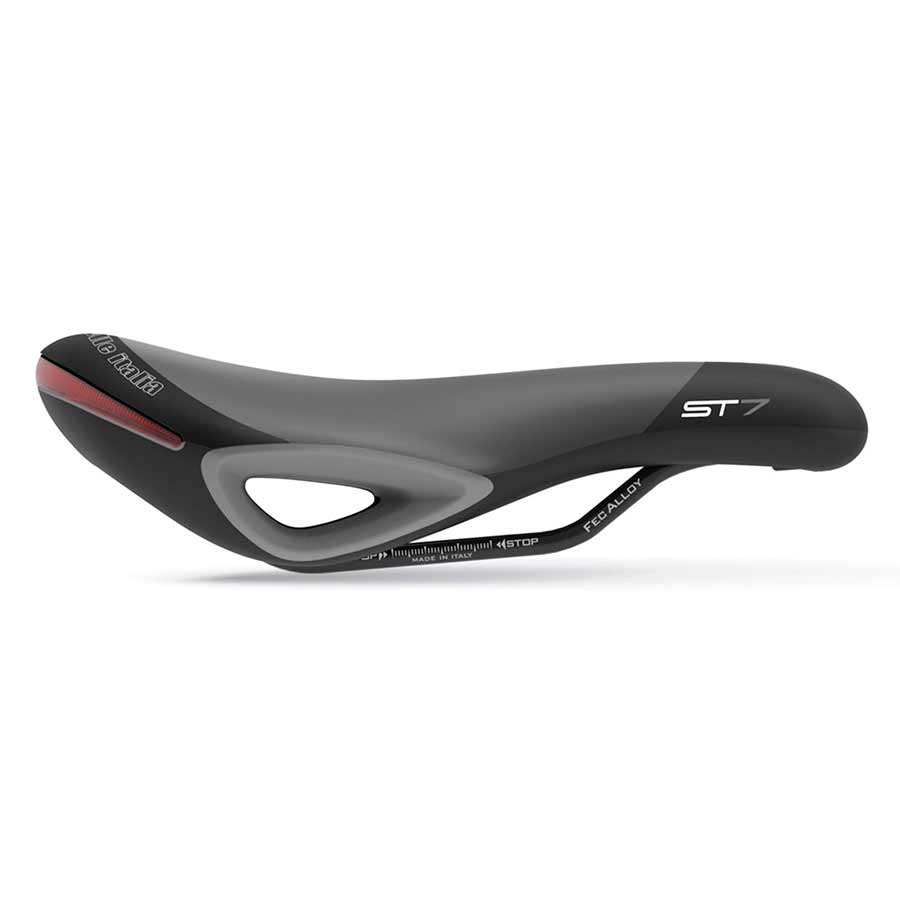 Selle Italia, ST 7 Vision Superflow, Saddle, 250 x 165mm, Unisex, 395g, Black/Hi-Viz