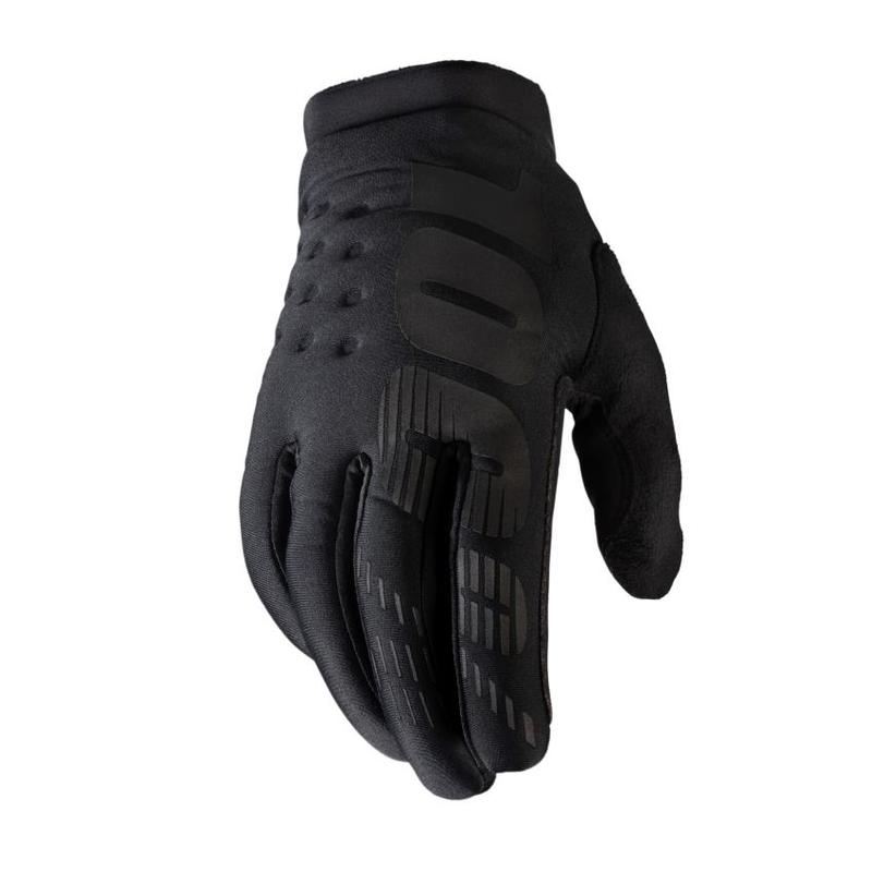 100% Brisker Cold Weather Gloves, Black, Women's X-Large (XL)
