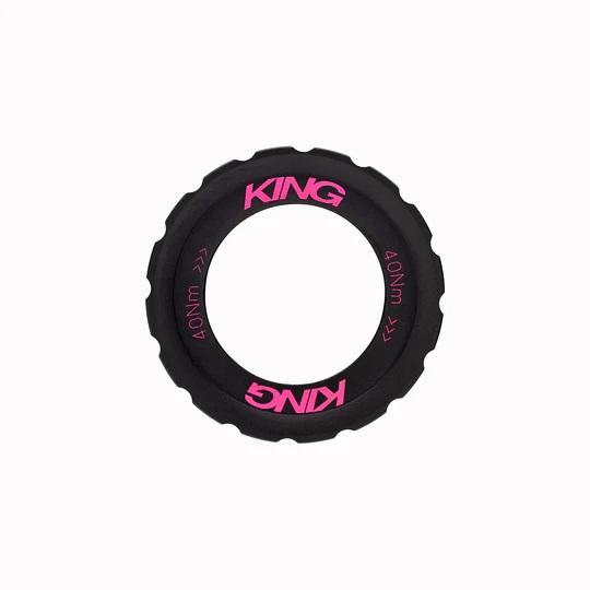 Chris King Center Lock Lockring, Two Tone Black Punch
