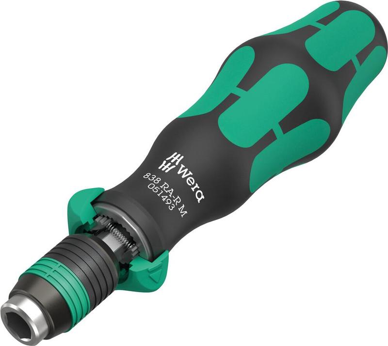 Wera Tools 838 RA-R M Bitholding Screwdriver w/Ratchet Functionality, 1/4" Drive, 123.5 mm Length