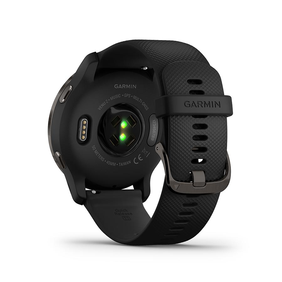 Garmin, Venu 2, Watch, Watch Color: Black, Wristband: Black - Silicone