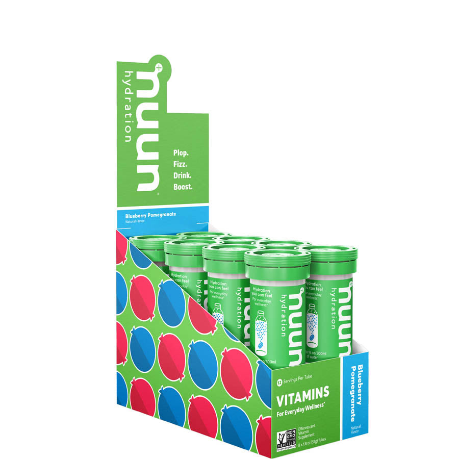 Nuun, Vitamins, Drink Mix, Blueberry/Pomegranate, Box of 8, 12 servings