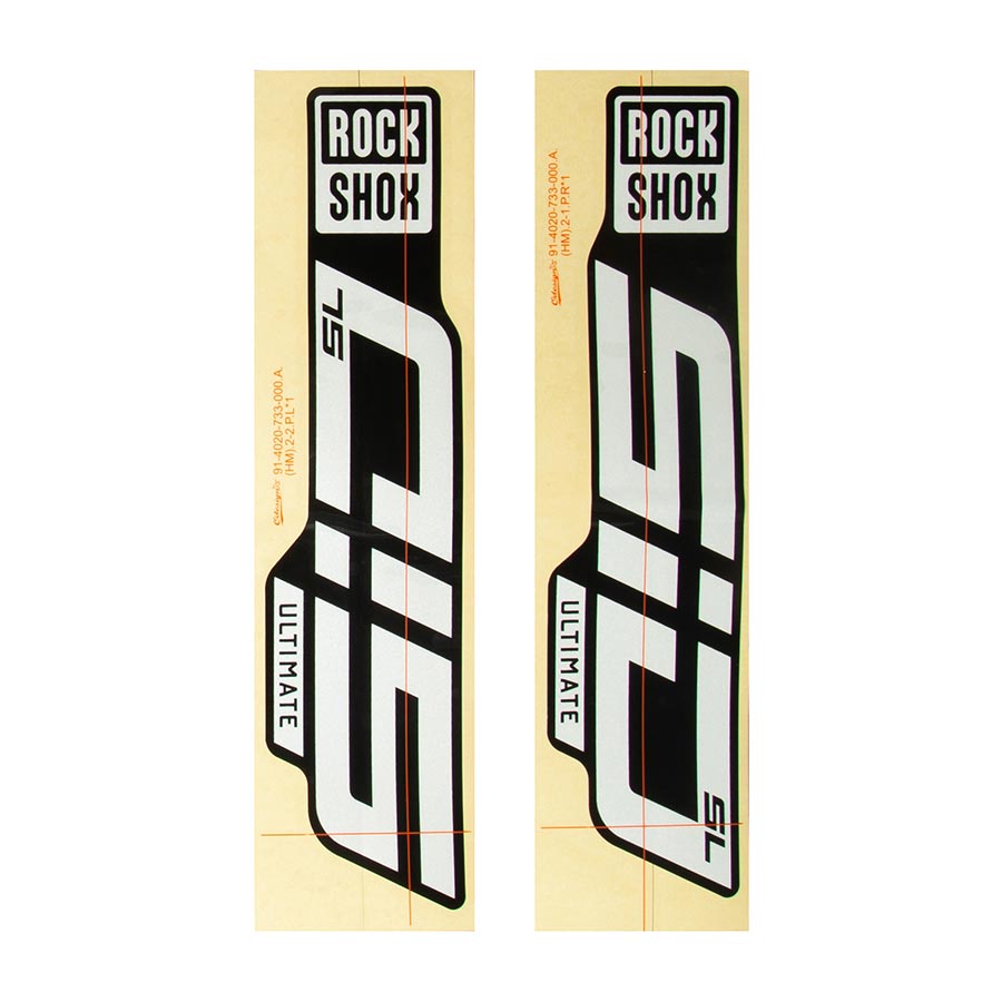 RockShox, Decal Kit for SID SL D1, Gloss Polar Foil for Blue Crush, Kit