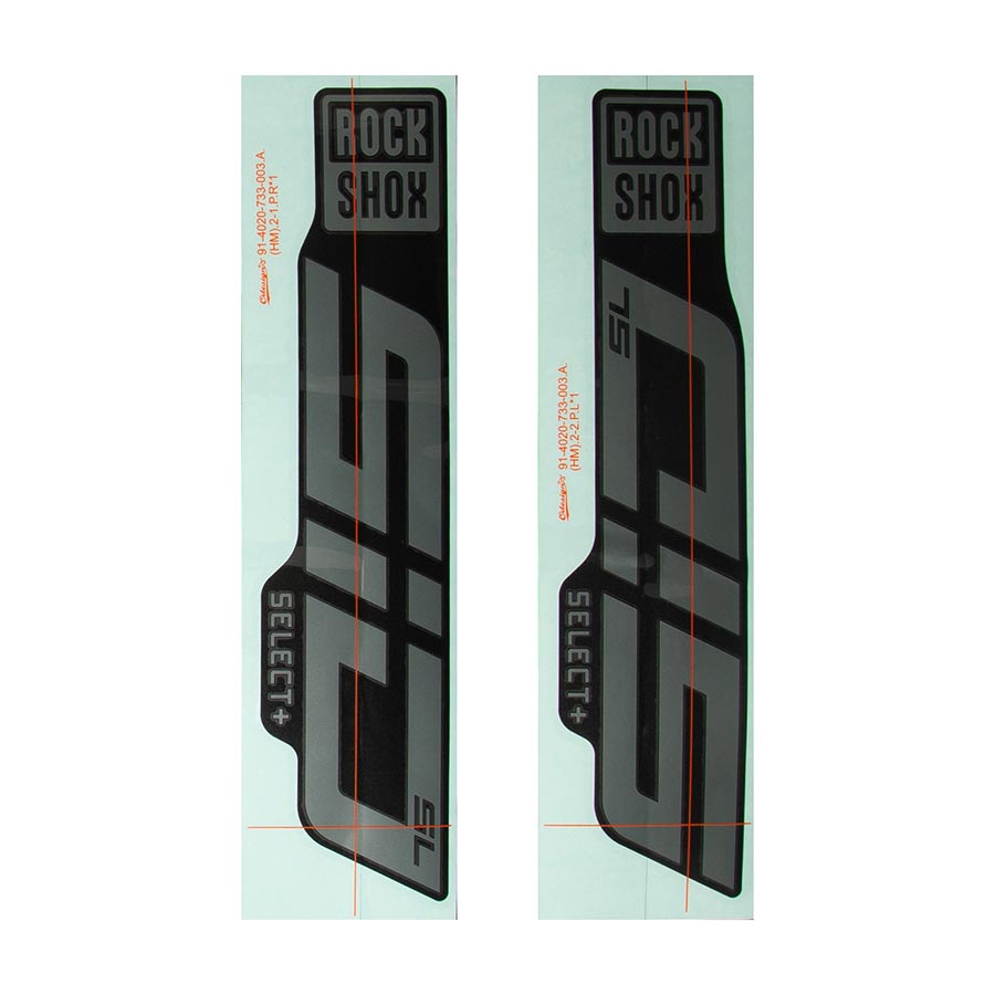 RockShox, Decal Kit for SID SL D1, Gloss Polar Foil for Blue Crush, Kit
