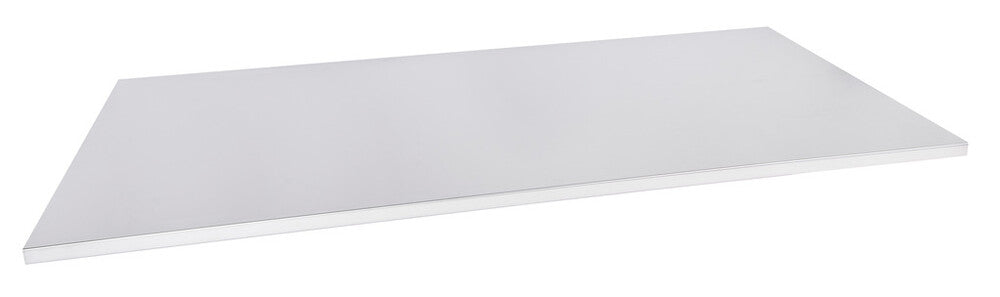 Wooden working plate for modular work bench with stainless steel cover