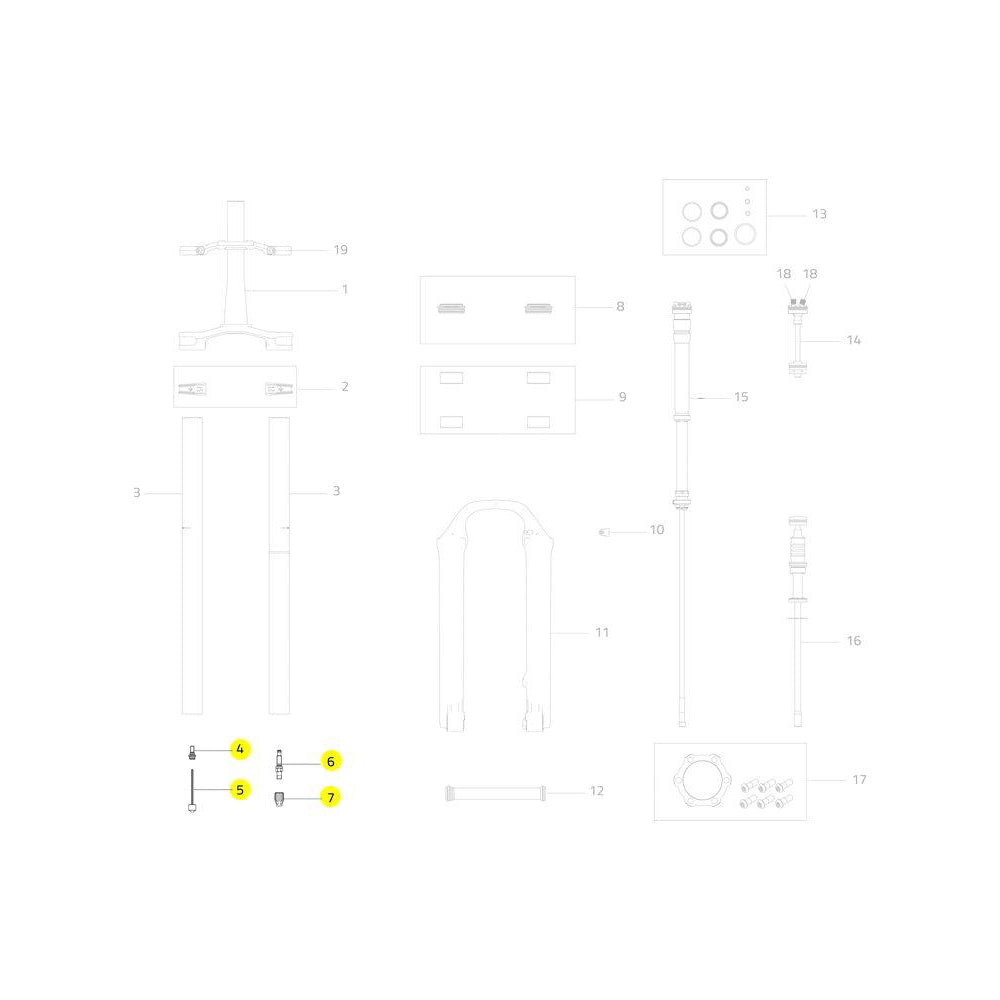 Nero R Lower Bolts Kit w/ Rebound Knob