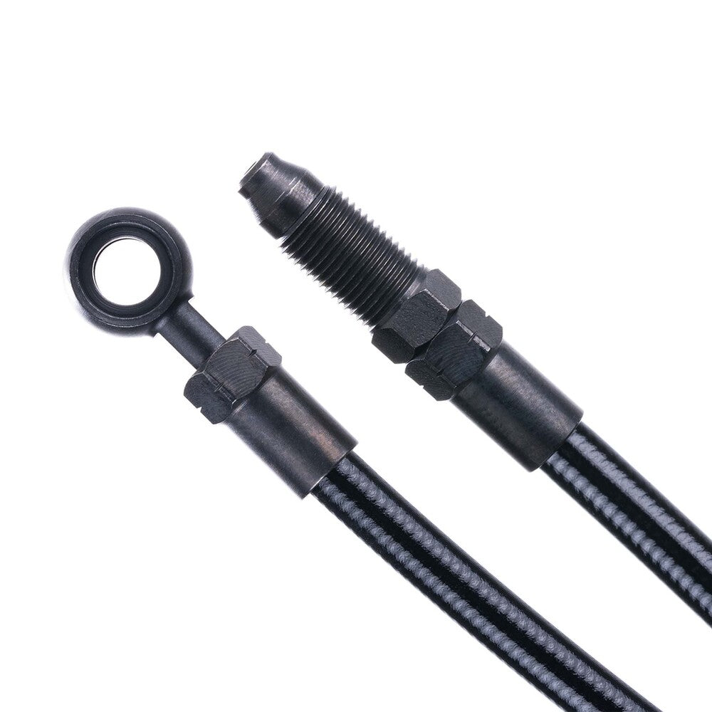 HOSE KIT STRGT M8 BLK/BANJO BLK GDR BLK 900MM