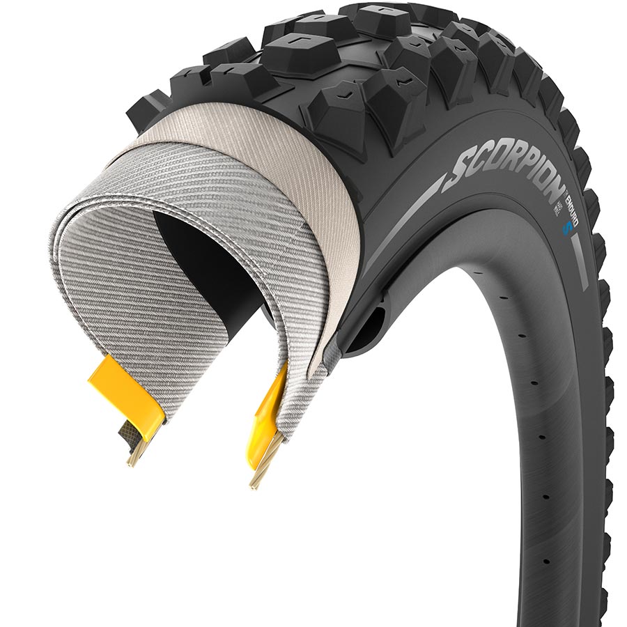 Pirelli, Scorpion Enduro S, Mountain Tire, 29''x2.40, Folding, Tubeless Ready, SmartGRIP Gravity, ProWALL, 60TPI, Black