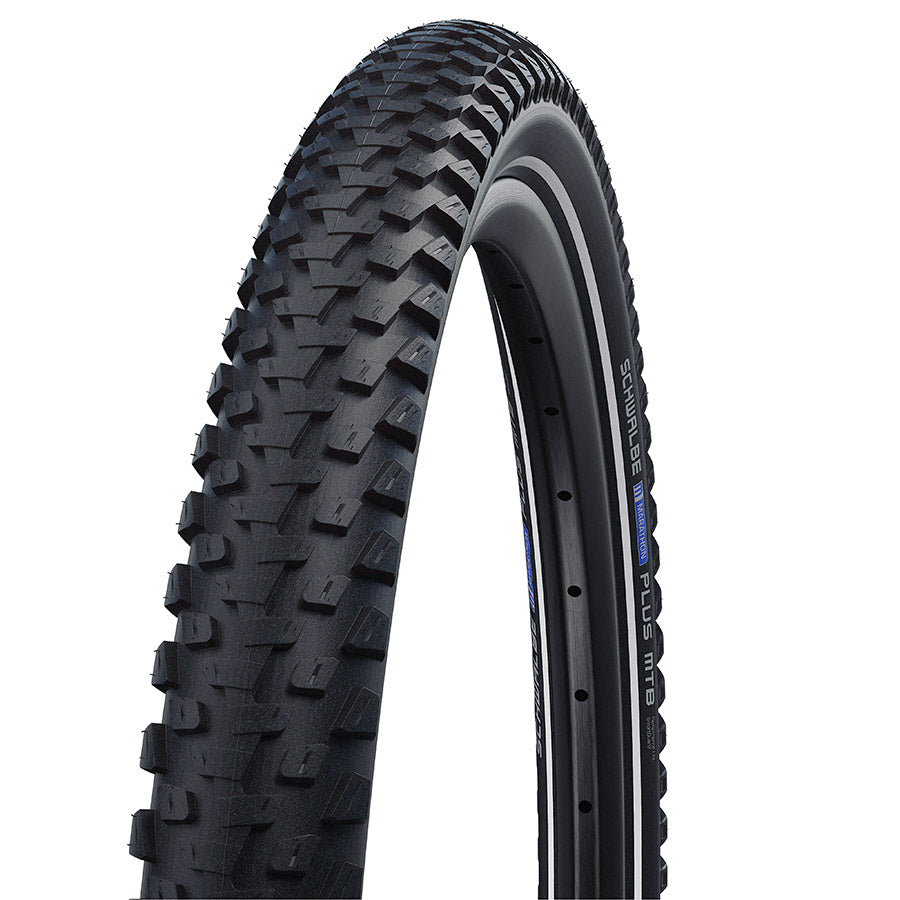 Schwalbe Marathon Plus MTB Tire, 27.5 x 2.25 (57-584), Black w/Reflective Strip, SmartGuard, Addix, Wire