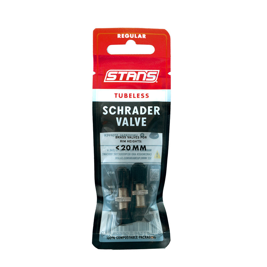 Stans No Tubes, Tubeless Valves, Schrader, 32mm, Pair