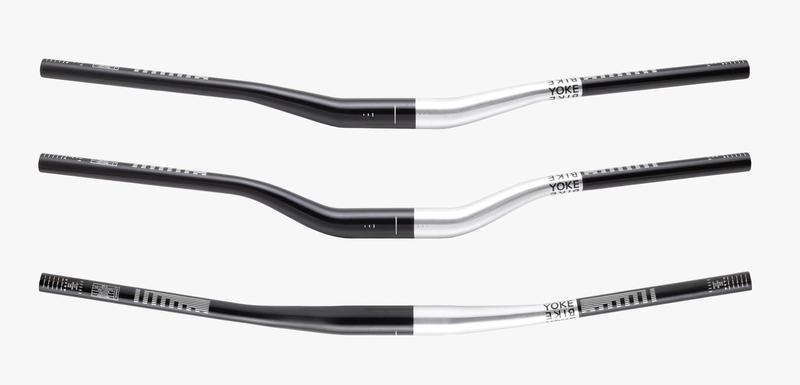 Bike Yoke Barmate Aluminum Handlebar, 50mm stack x 35mm clamp x 800mm wide, Silver/Black