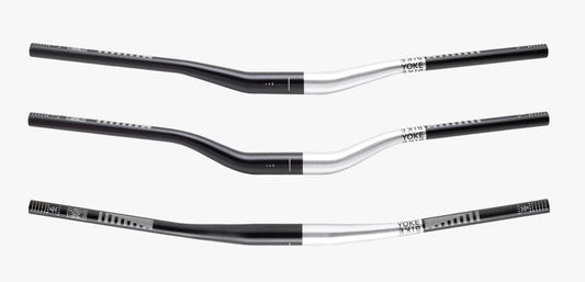 Bike Yoke Barmate Aluminum Handlebar, 65mm stack x 35mm clamp x 800mm wide, Silver/Black