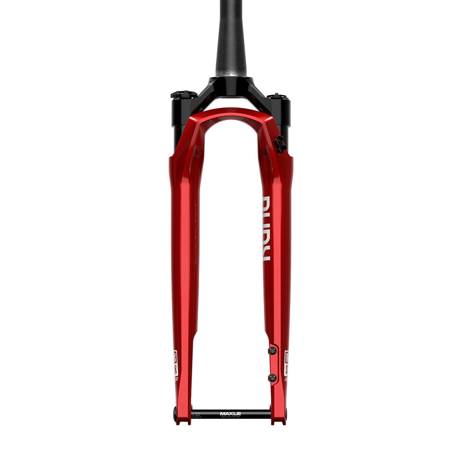 RockShox, Rudy Ultimate XPLR A2, Suspension Fork, 700C, Solo Air, 40mm, 1-1/8''-1.5'', 12x100mm TA, Rake: 45mm, Red