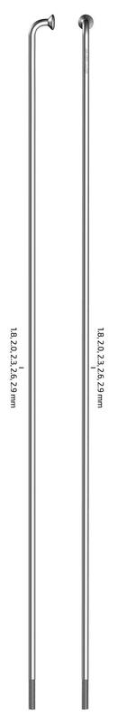 Sapim Leader Spoke, Straight Gauge 14g, 250mm, Silver, J-Bend, Bag/100