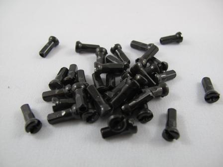 Sapim Nipple Brass 14mm, Black, Polyax, Bag of 100