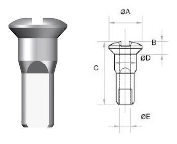 Sapim Nipple Brass, 13G Round Top, Bag of 100