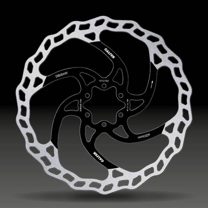 Galfer Wave MTB Brake Rotor, 6 Bolt, 1.8mm Thickness, 203mm