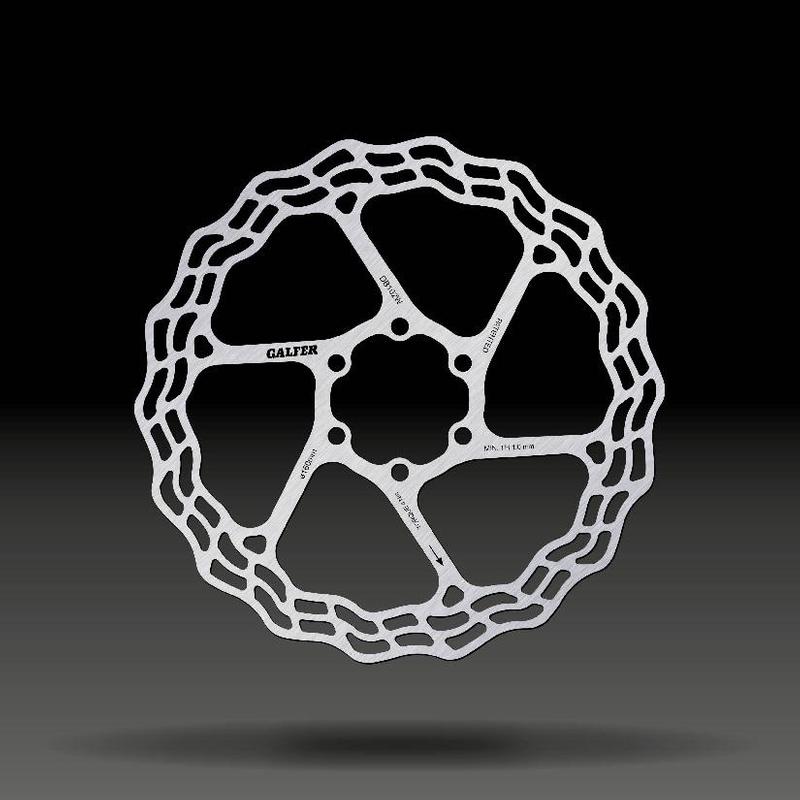 Galfer Wave Road / Gravel Brake Rotor, 6 Bolt, 1.8mm Thickness, 160mm