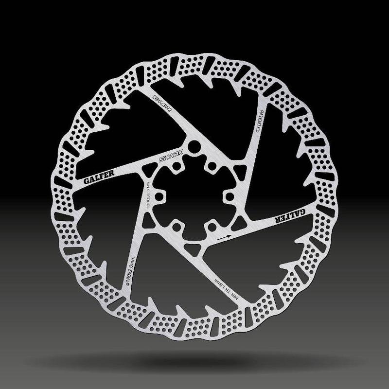 Galfer Shark MTB Brake Rotor, 6 Bolt, 2.0mm Thickness, 180mm