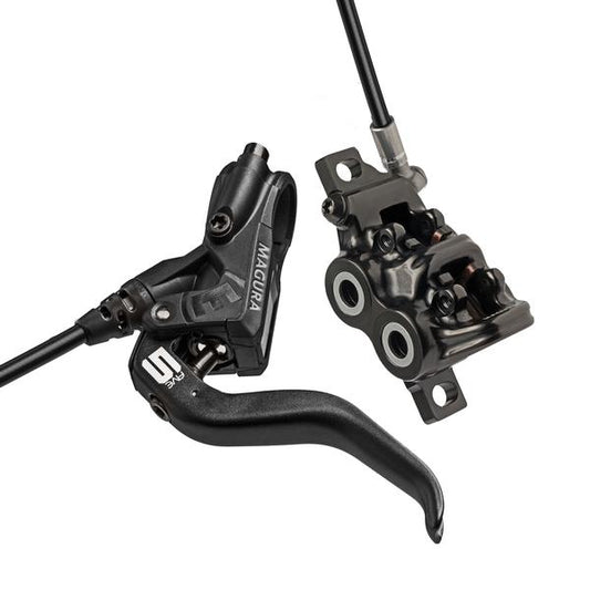 Magura MT5 Disc Brake, Black and Silver, /each (fits Front or Rear, Flip-Flop)