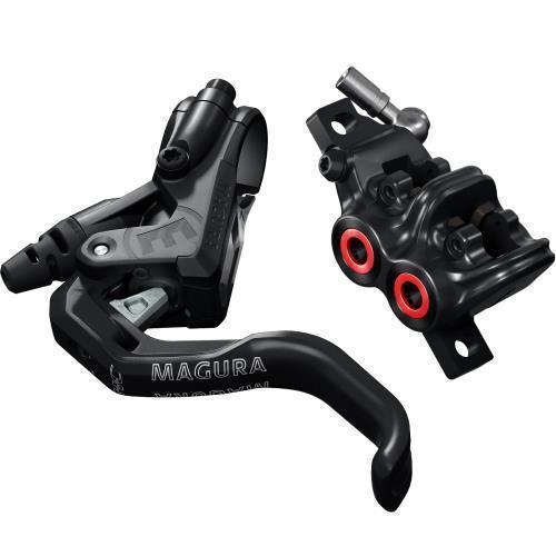 Magura MT5 Disc Brake, HC1 Brake Lever, Black and Red, /ea (fits Front or Rear, Flip-Flop)