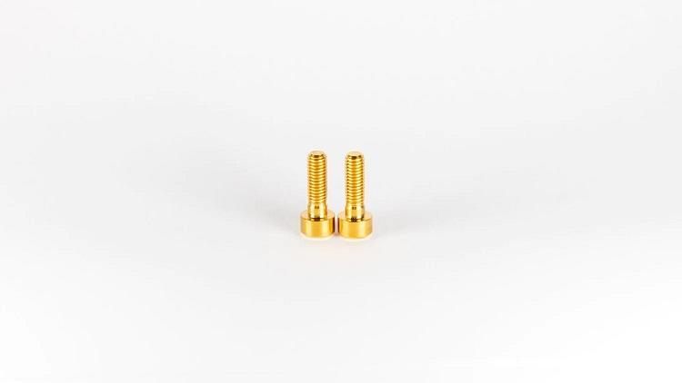 Oak Components Titanium Bolt Kit, M5 x 16mm Length, 6 pieces, Gold (For Eternal Stem)