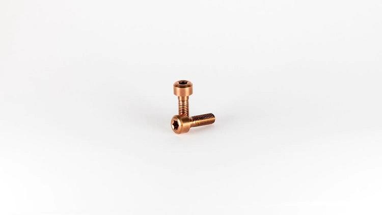 Oak Components Titanium Bolt Kit, M5 x 16mm Length, 6 pieces, Copper (For Eternal Stem)