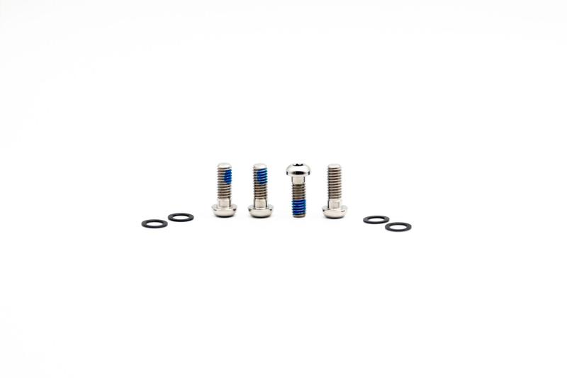 Oak Components Titanium Screw Set, M6 x 16mm, 4 pieces, Raw (For Brake Adapter)